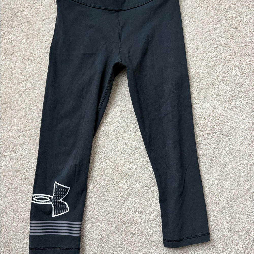 Under Armour Black Leggings with Logo Accent